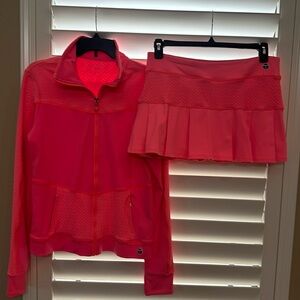 Trina Turk Recreation Coral Skort & Matching Zipfront Jacket!